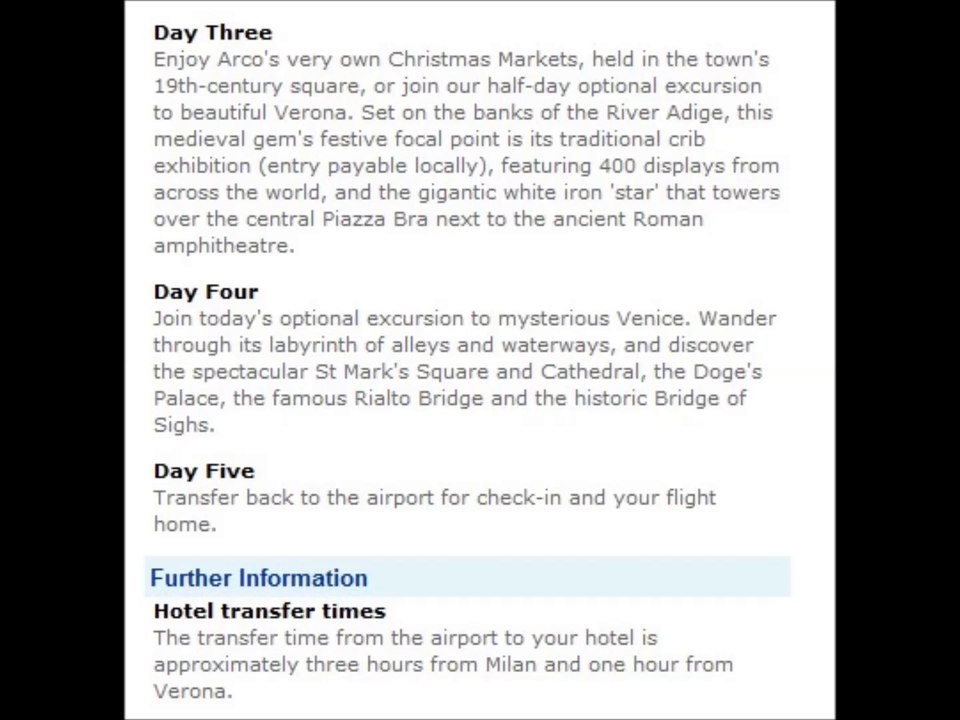 Newmarket Holidays | Italian Christmas Markets