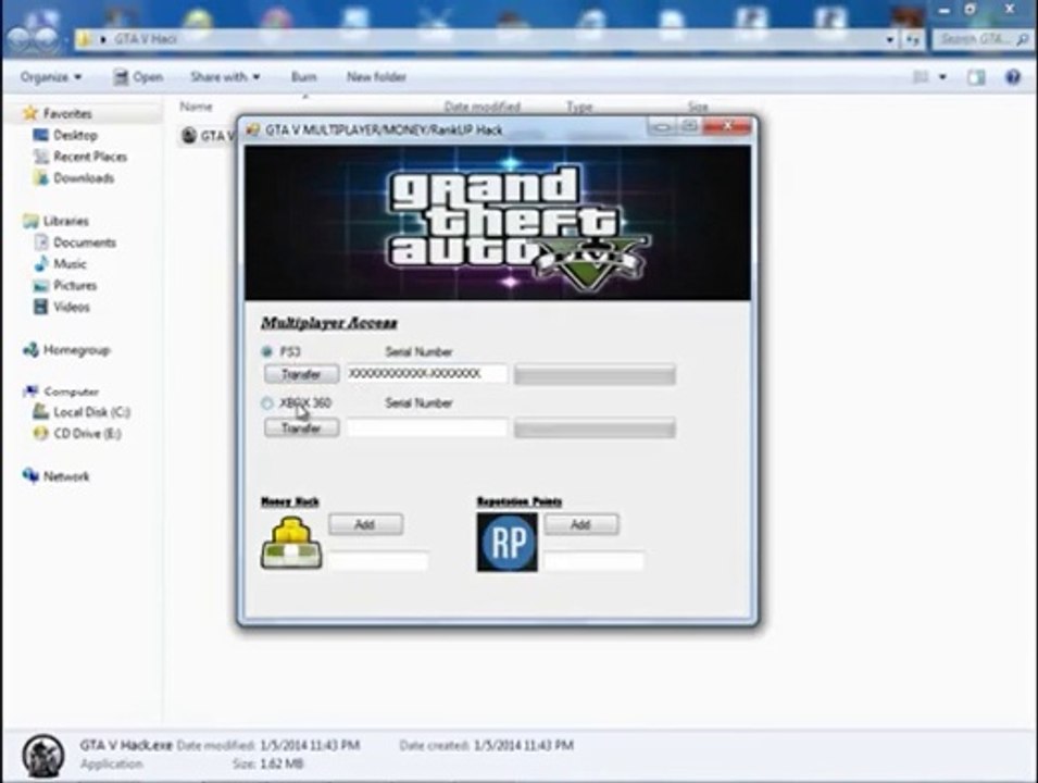 GTA V Multiplayer Access Rank-ups Money Hack April 2014
