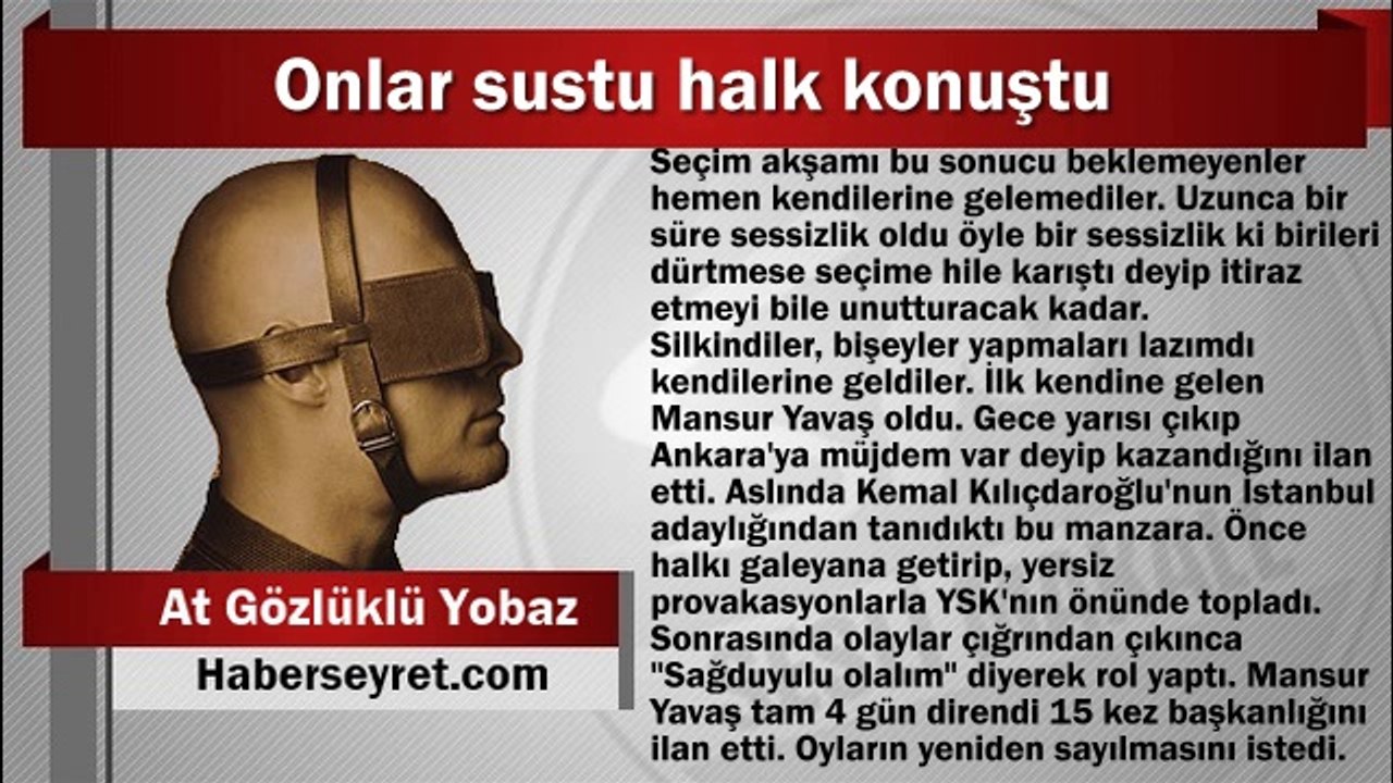 At Gözlüklü Yobaz : Onlar sustu halk konuştu