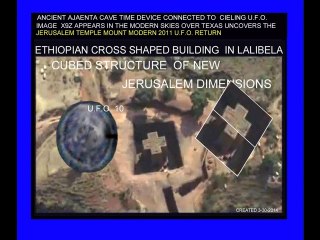 SYRIAN U.F.O.'S APPEARS IN THE LALIBELA CROSS SHAPED BUILDING STRUCTURE CIELING