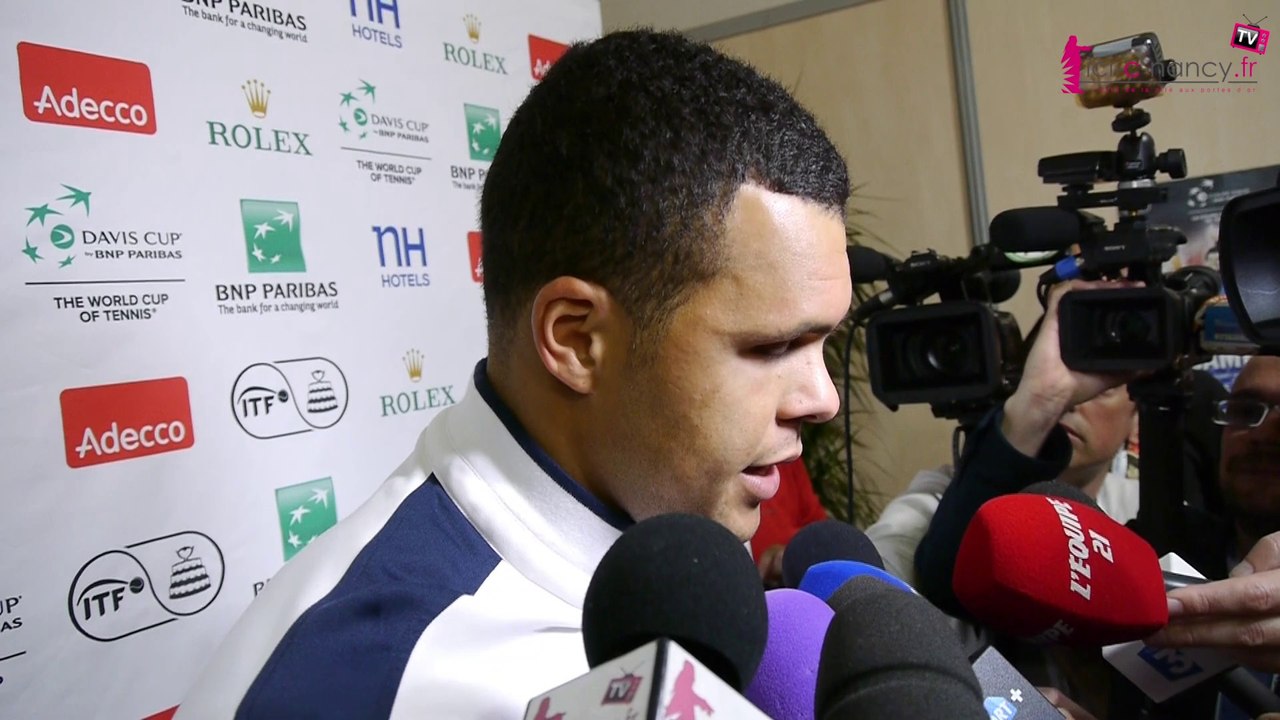 Coupe Davis Nancy: réaction de Jo-Wilfried Tsonga après sa défaite contre Kamke