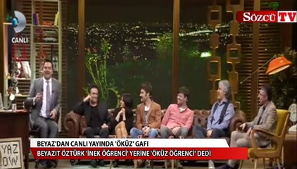 Beyaz'dan canlı yayında 'öküz' gafı