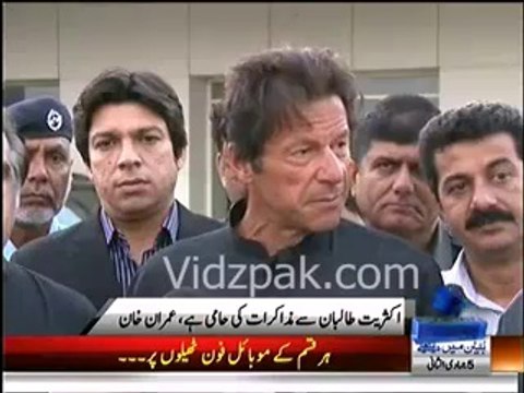 Majority of people are in favor of Peace Talks with Taliban :- Imran Khan