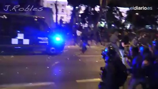 reportage sur les événements des manifestations d'espagne