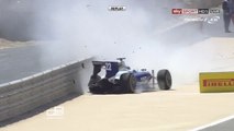 GP2 Series 2014 Course 1 Bahrein Massive crash Jefferies/Sato