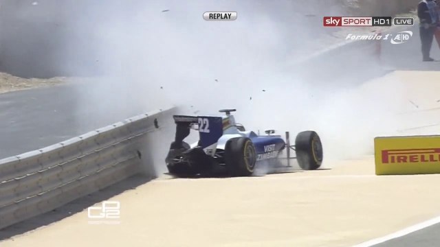 GP2 Series 2014 Course 1 Bahrein Massive crash Jefferies/Sato