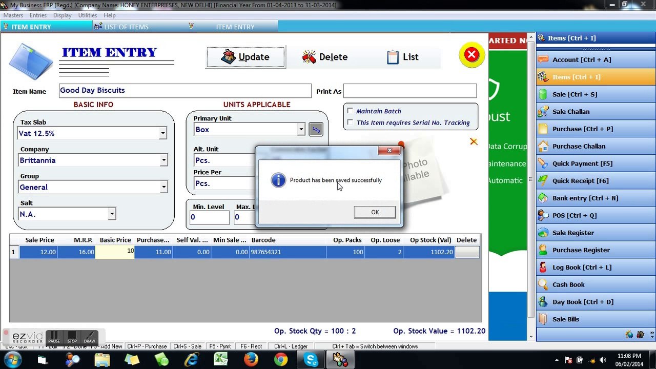 Speed Plus : Accounting Software; How To Create Items