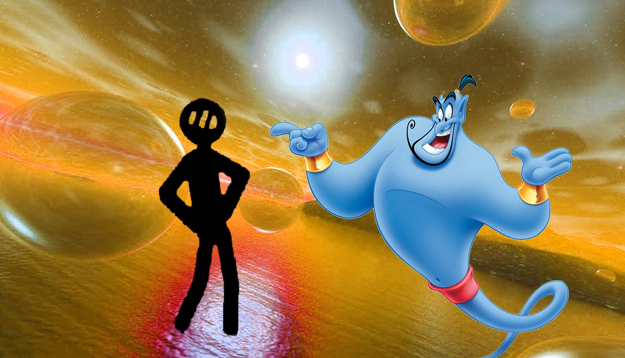 Funny Dance Stic Man With  Aladdin