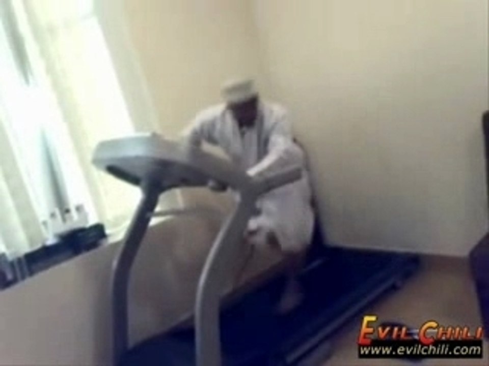 Arab Running The Treadmill