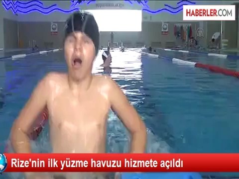 Rize'nin ilk yüzme havuzu hizmete açıldı