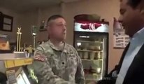 ردة فعل جندي امريكي امام مسلم يُستفز أمامه