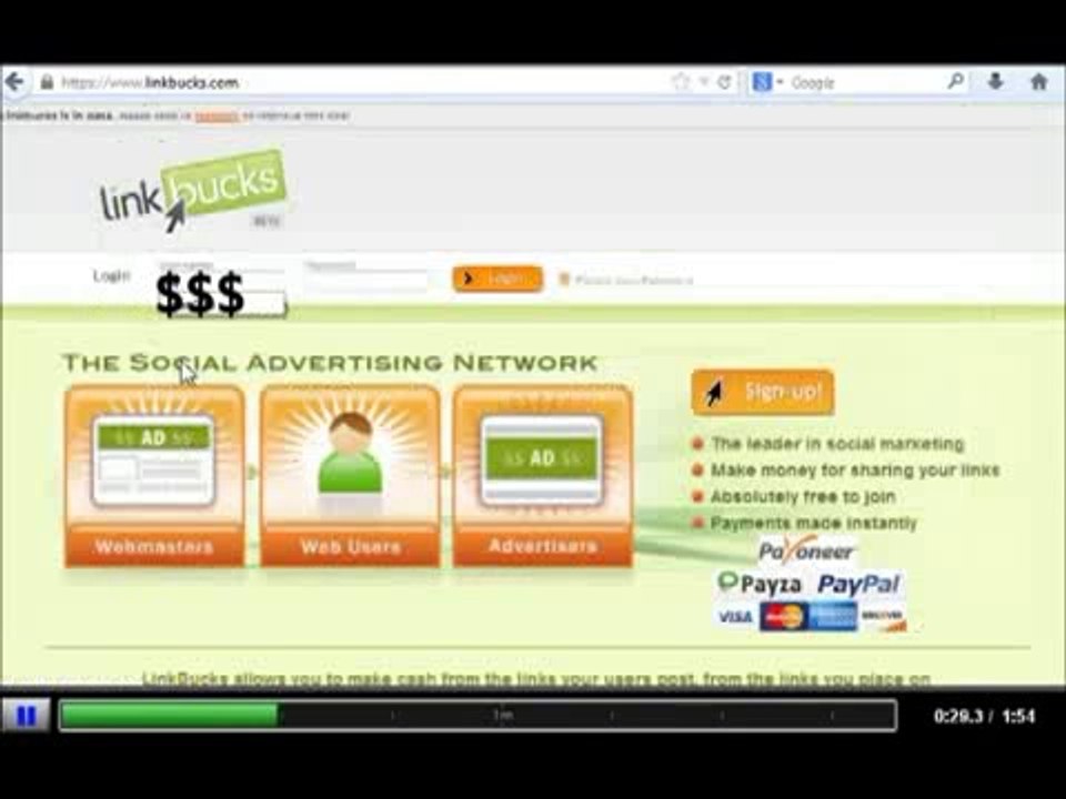 Earn money through Linkbucks, proof shown by Rebecca