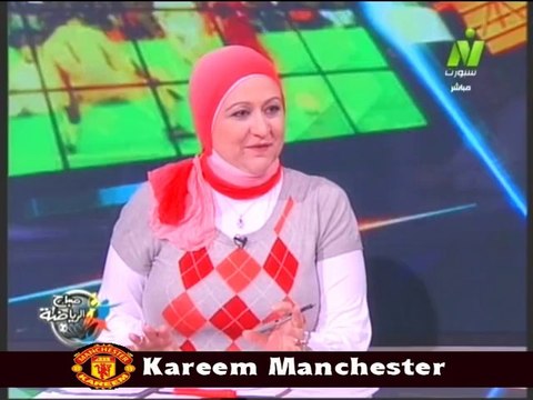 لقاء الاعلاميان طارق رضوان ومني عبد الكريم في صباح الرياضه مع اسامة عباس نجم مصر والاهلي 6 ابريل 2014