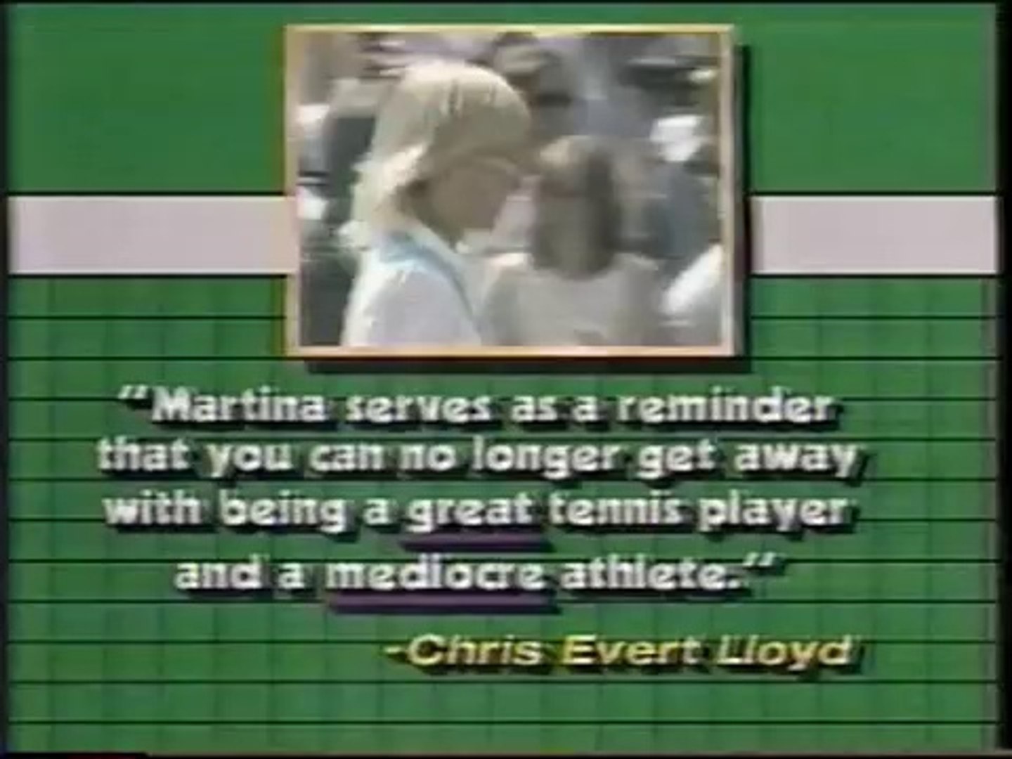 Wimbledon 1985 FINAL - Chris Evert vs Martina Navratilova FULL MATCH -  video Dailymotion