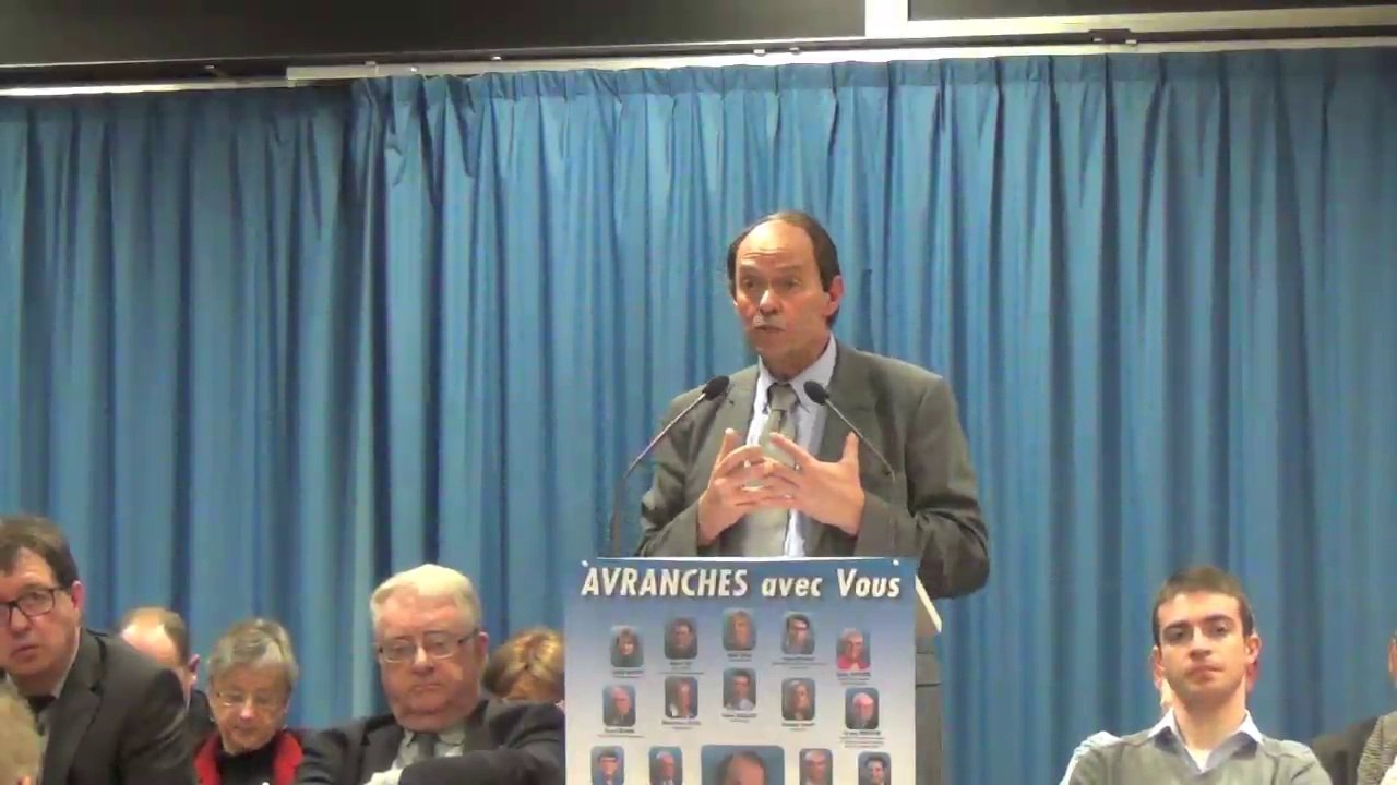Municipales Avranches 2014 - meeting de Guénhaël Huet - 21 mars 2014 - discours