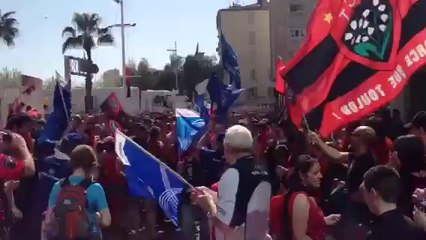 H Cup : les supporters du RCT et du Leinster à Mayol