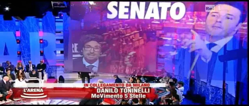 Danilo Toninelli (M5S): Renzi vuole abolire un pezzo di Democrazia ARENA 06 04 2014
