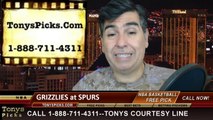 San Antonio Spurs vs. Memphis Grizzlies Pick Prediction NBA Pro Basketball Odds Preview 4-6-2014