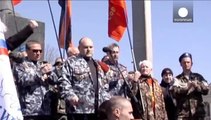 Ukrayna'nın Donetsk kentinde Rusya yanlısı gösteri