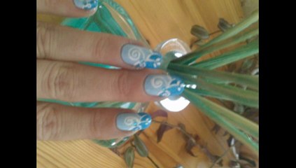 Tuto Nail art : .-*vagues bleu*-.