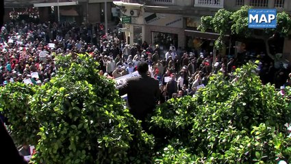 انطلاق المسيرة العمالية بالدار البيضاء