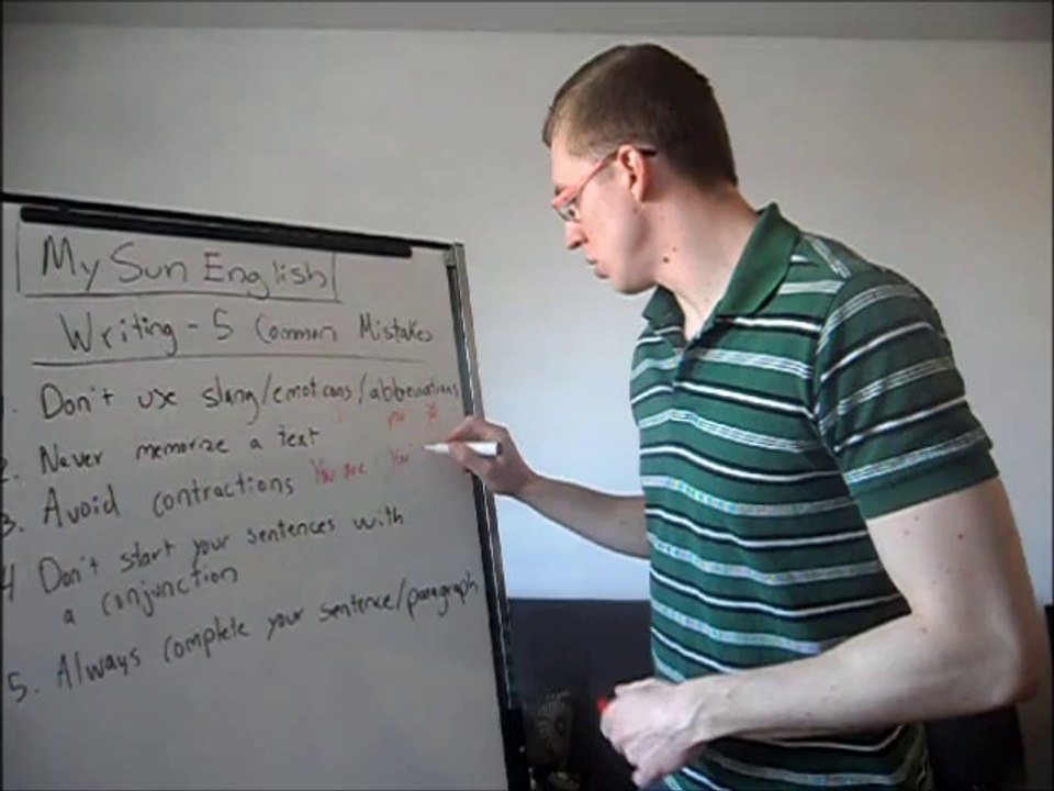 TOEFL & IELTS Writing - 5 Common Mistakes