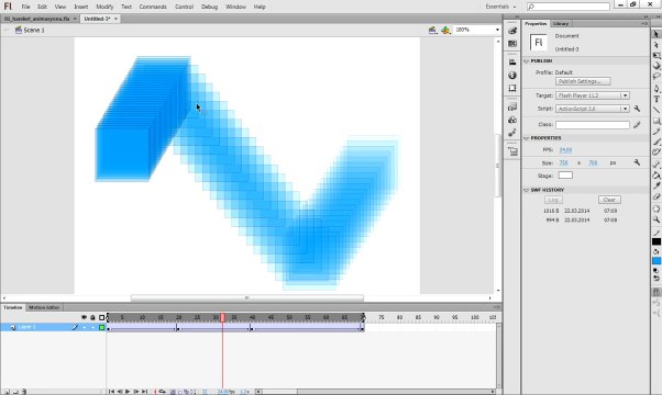 Hareket animasyonu - Motion tweening (Flash Professional)