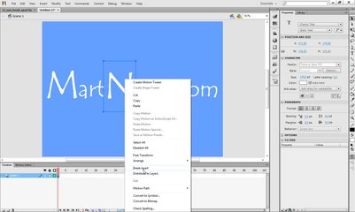 Yazı Animasyonları Ekleme (Flash Professional)