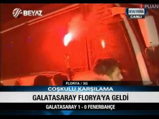 Florya'da Galatasaray taraftarı takımı böyle karşıladı