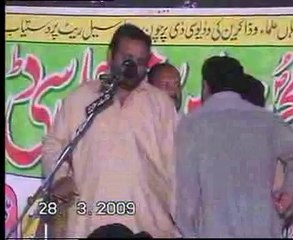 Zakir Zagham Zaki p 1  yadgar majlis at Kadhi Sighwal sargodha