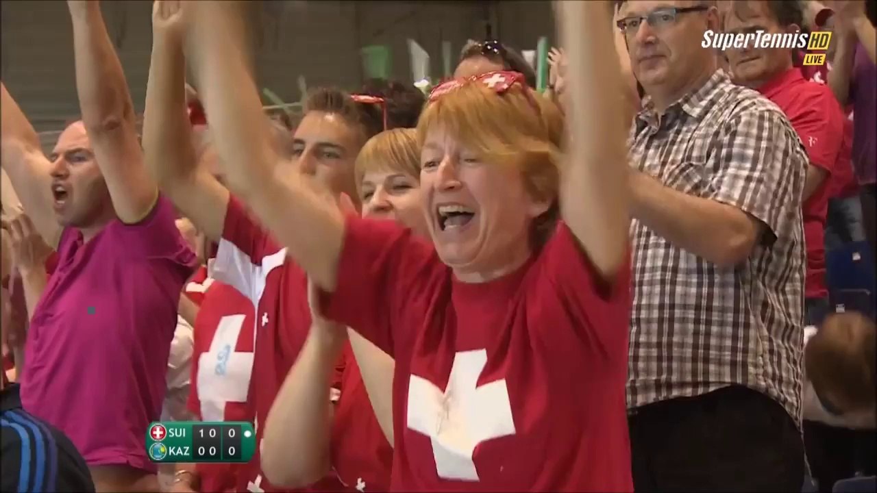 Roger Federer vs. Andrey Golubev - Davis Cup 2014 Highlights [HD]