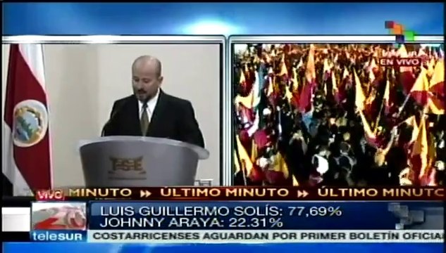 Luis Guillermo Solís gana elecciones en Costa Rica según resultados pr