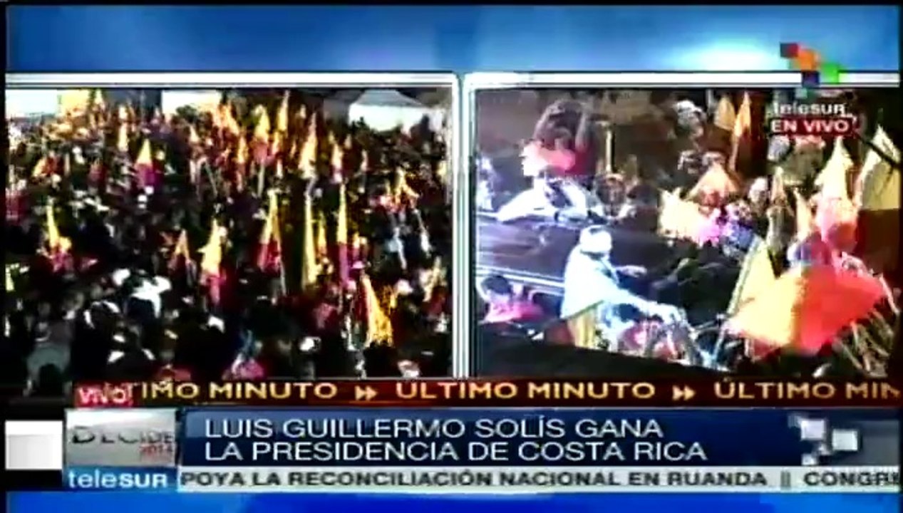 Agradece Luis Guillermo Solís a electores que lo votaron como pdte.