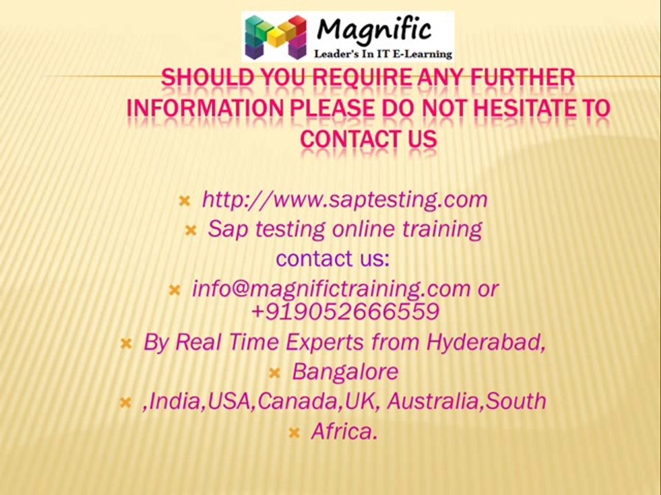 SAP Testing - SAP TAO 2.0 - Automation QTP 10.0 - Business Process Testing