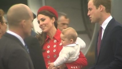 Royal Couple and Baby Prince George Arrive in New Zealand