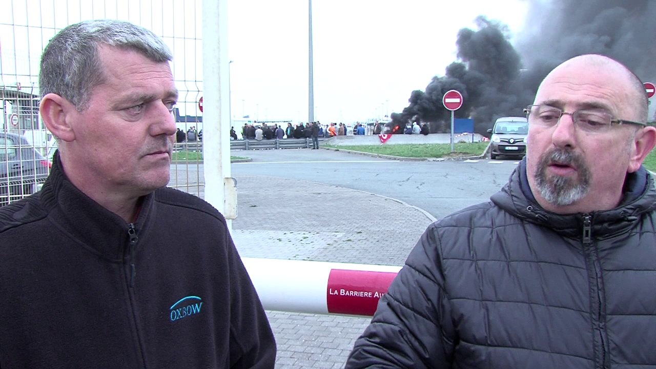 Manifestation des Dockers et Grutiers du Port de Calais