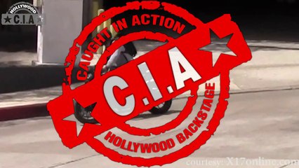 David Beckham Rides His Motorcycle