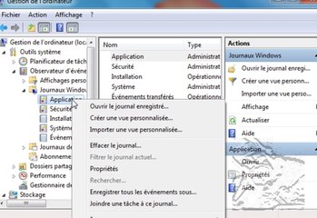 Effacer les données du journal d'événements (Vista, Seven)