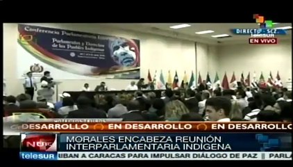 Llama Evo Morales a la paz mundial y destaca cosmogonía indígena