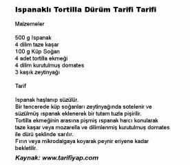 Ispanaklı Tortilla Dürüm Tarifi Tarifi
