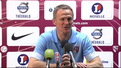 Conférence de presse FC Metz - FC Istres (2-1) : Albert CARTIER (FCM) - José  PASQUALETTI (FCIOP) - 2013/2014