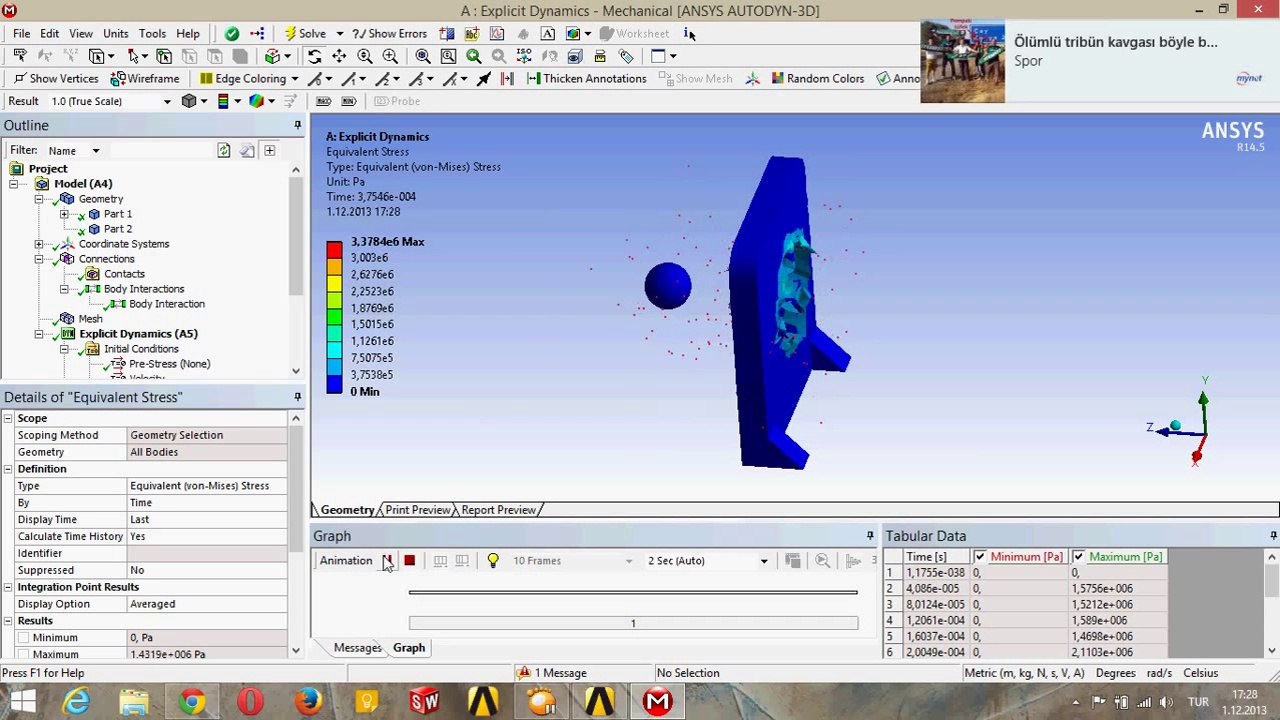 EXPLICIT DYNAMIC ANSYS Speed Impact