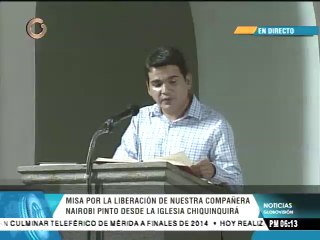 下载视频: Gremio de periodistas asiste a misa por liberación de Nairobi Pinto