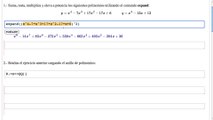 05 Sagemath y Matemáticas. Polinomios y fracciones algebraicas