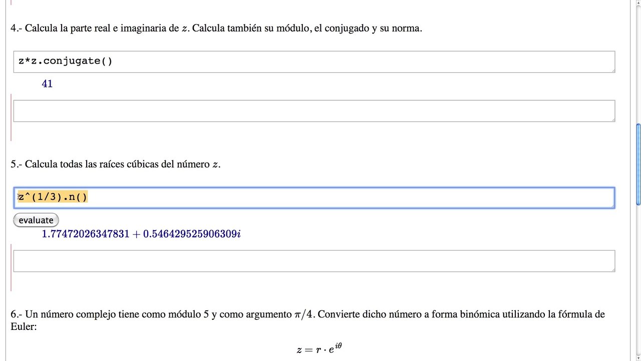 09 Sagemath y Matemáticas. Números complejos