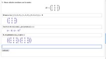 15 Sagemath y Matemáticas. Matrices y diagonalización