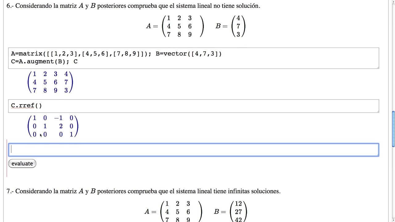 16 Sagemath y Matemáticas. Sistemas de ecuaciones