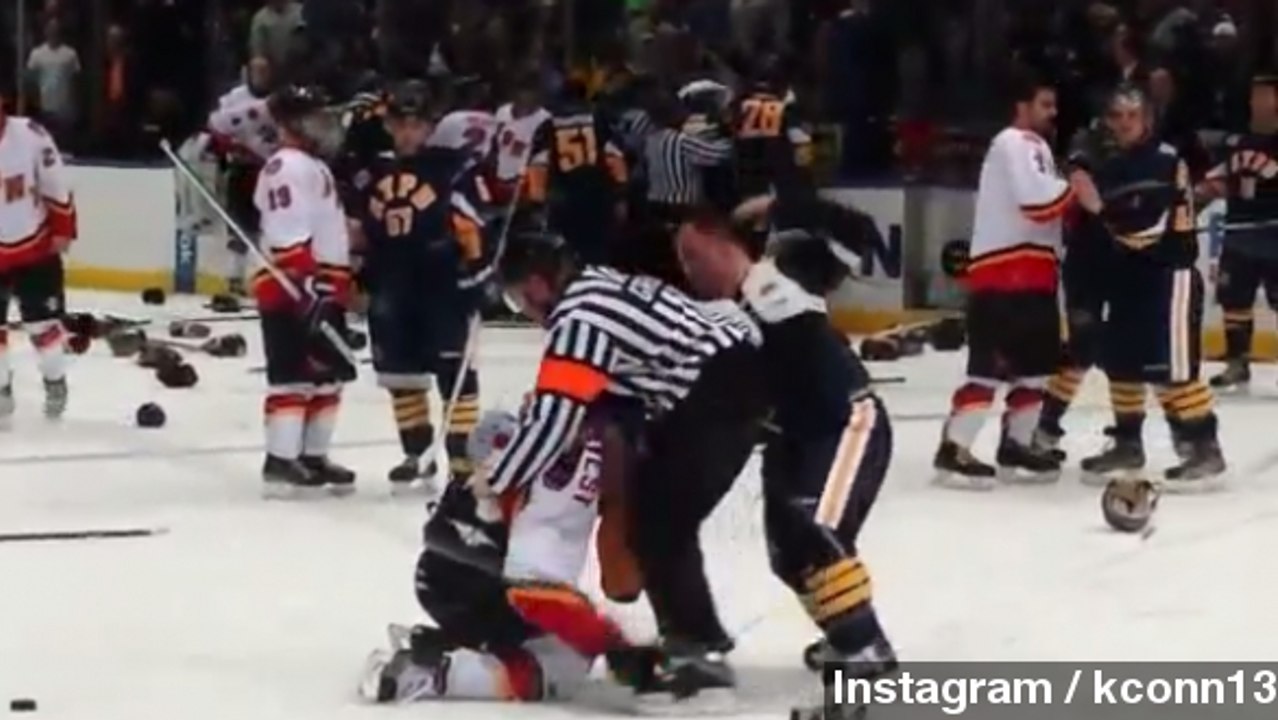 NYC Firefighters, Police Brawl At Charity Hockey Game