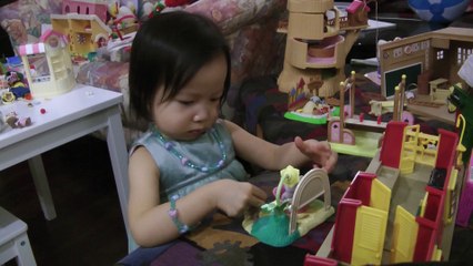 Girl Bathing Sylvanian Families Dolls