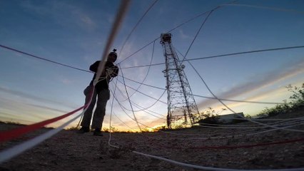 Amazing base jump from an antenna!